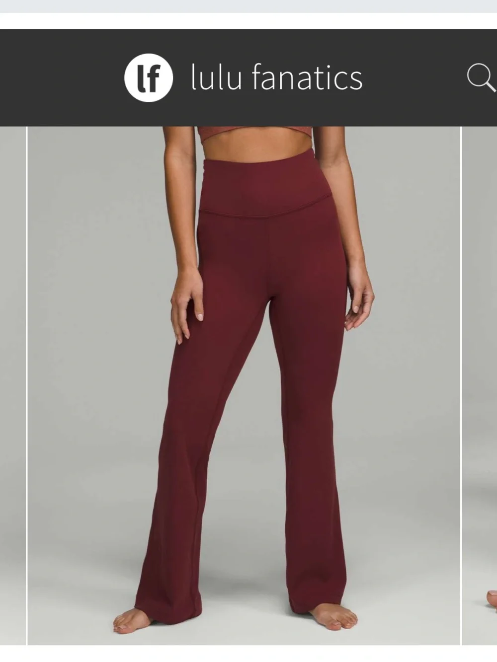 NWT Lululemon Groove Nulu Super-High-Rise Flared Pant 32” 14 Regular Red Merlot